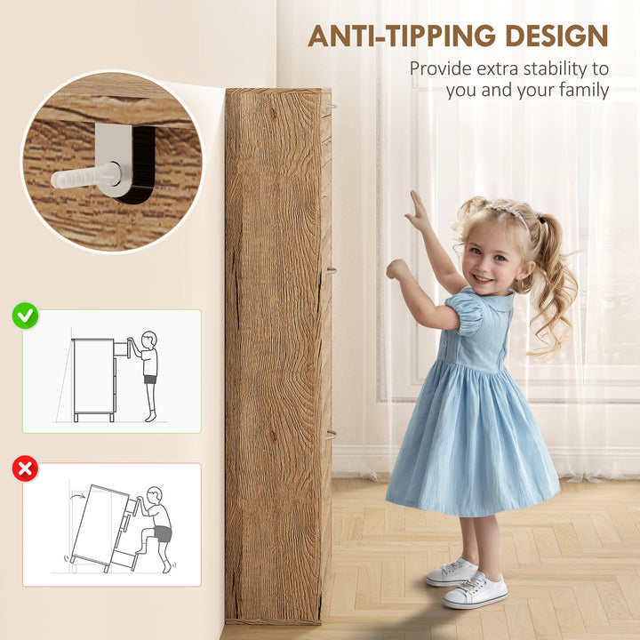 MCL 12-Shoe Flip Drawer Storage Cabinet - Brown Wood-Effect