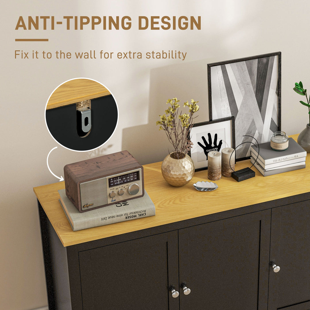 Sideboard, Buffet Cabinet with Doors and Adjustable Shelves for Living