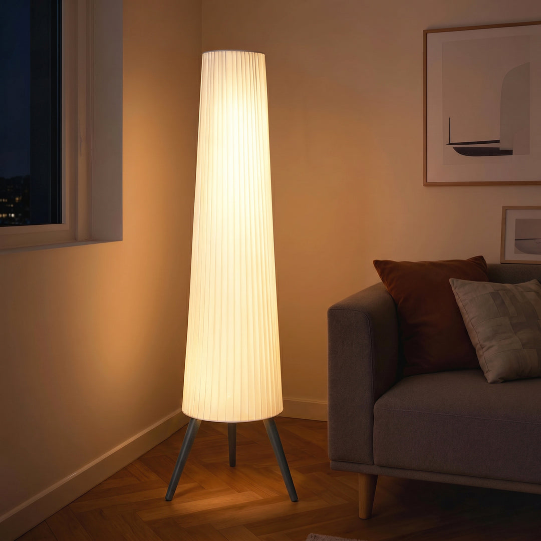 Dimmable Tripod Floor Lamp with Foot Switch, Nordic Standing Lamp with