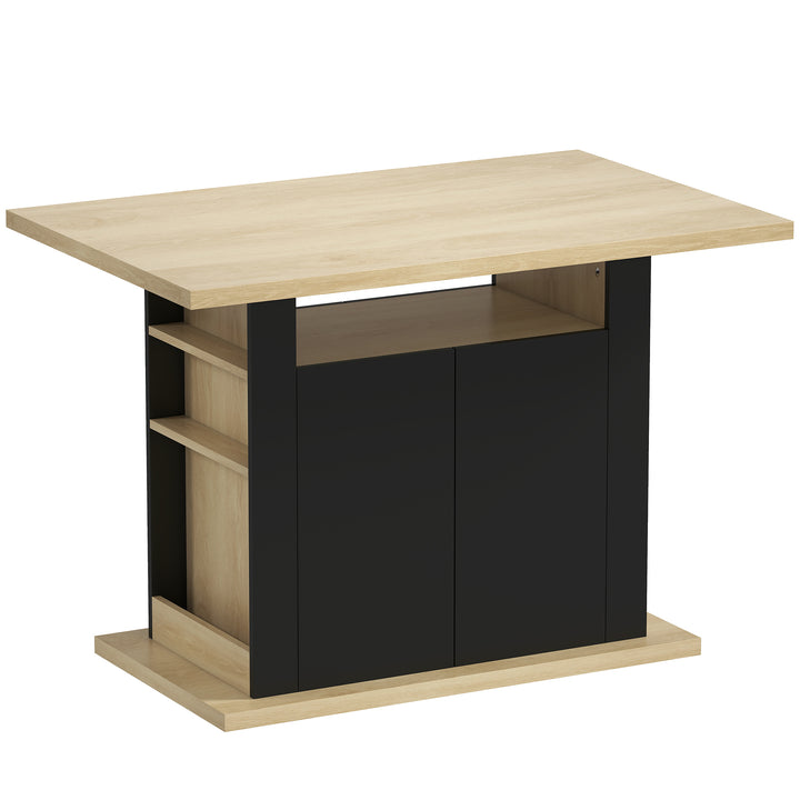 Kitchen Island with Spice Rack, Kitchen Storage with Large Tabletop fo