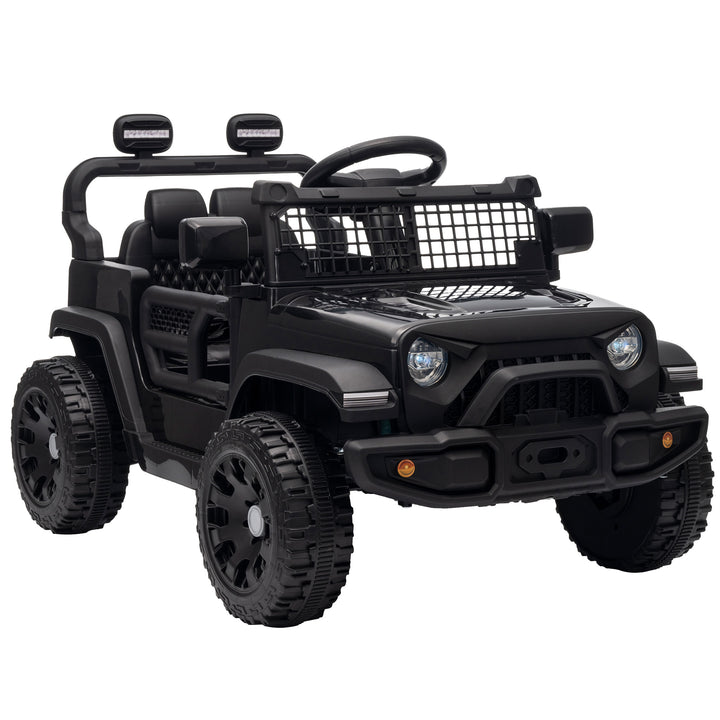 12V Electric Car for Kids with Remote, Dual Motors, Rear Suspension - Black