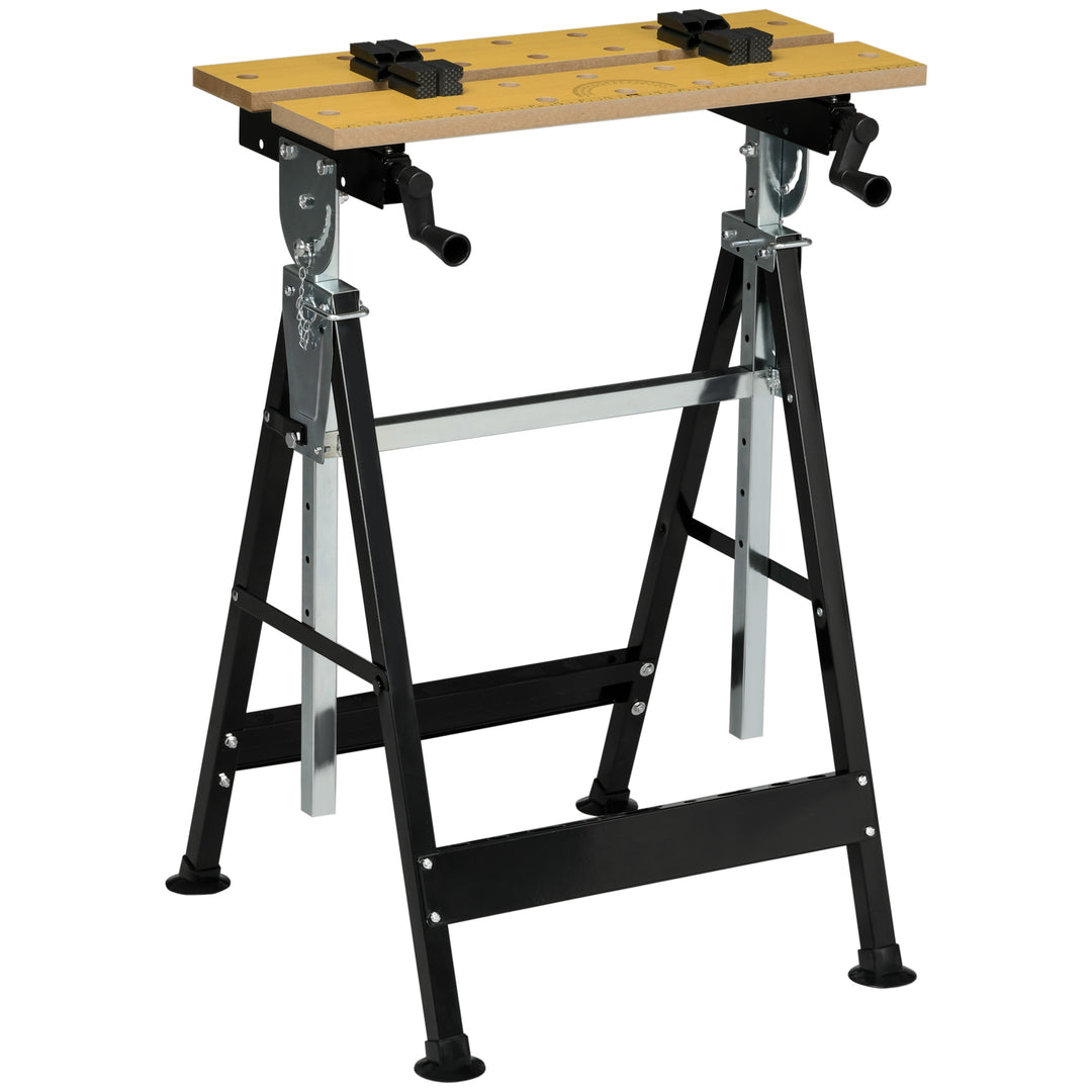 Portable Folding Workbench with Adjustable Height &amp; Angle, Work Bench