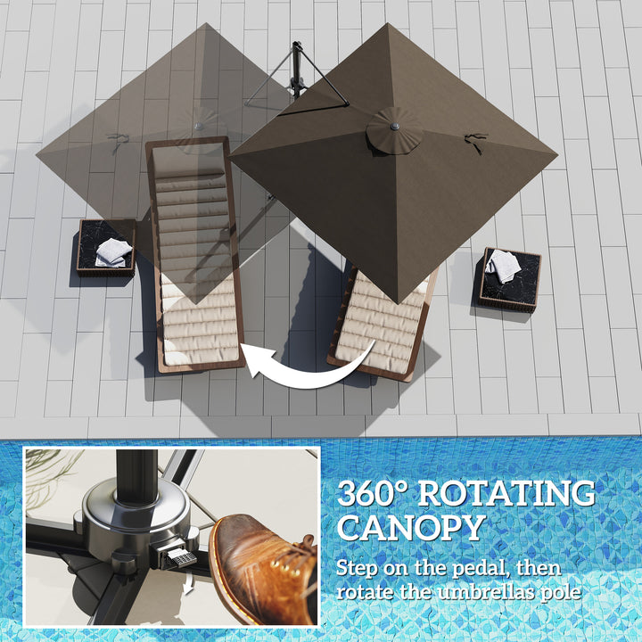 Patio Offset Parasol Umbrella - Tan