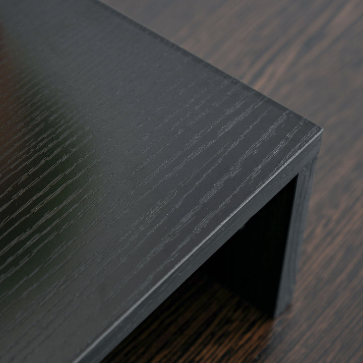 MCL Dual Monitor Stand Riser with Adjustable Length and Angle, Screen Riser for Laptop, Computer, PC, Printer, TV, Black