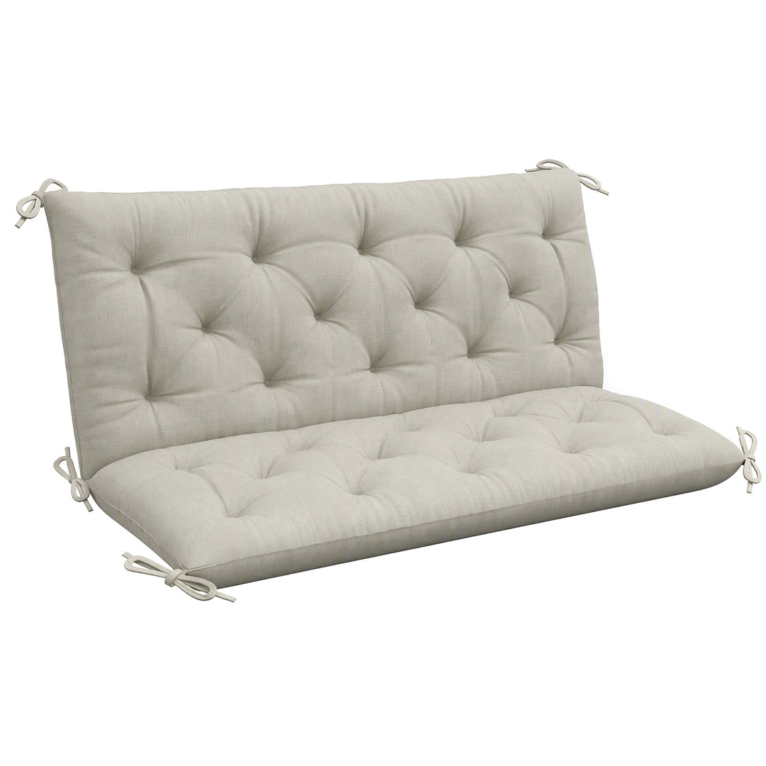 Garden Bench Cushion, 2 Seater Swing Chair Cushion, Seat Pad with Ties