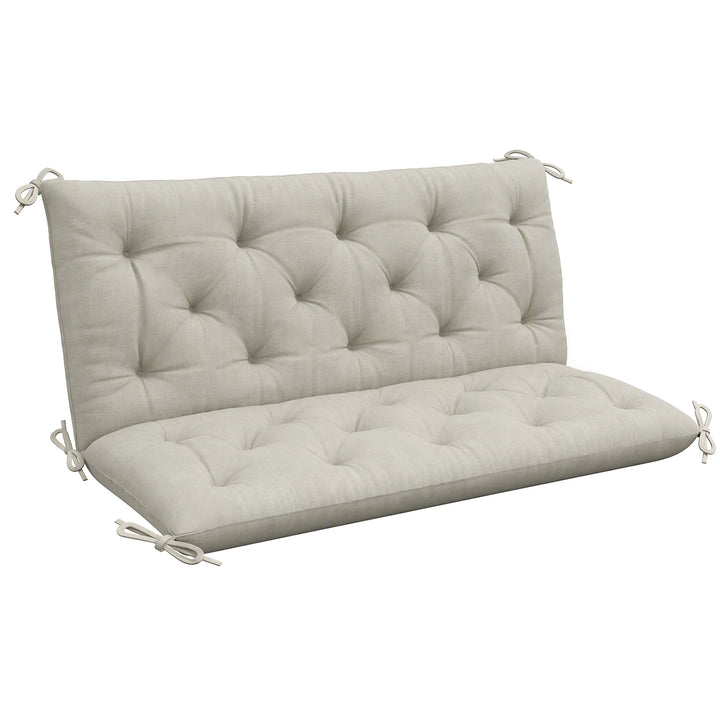 Garden Bench Cushion, 2 Seater Swing Chair Cushion, Seat Pad with Ties