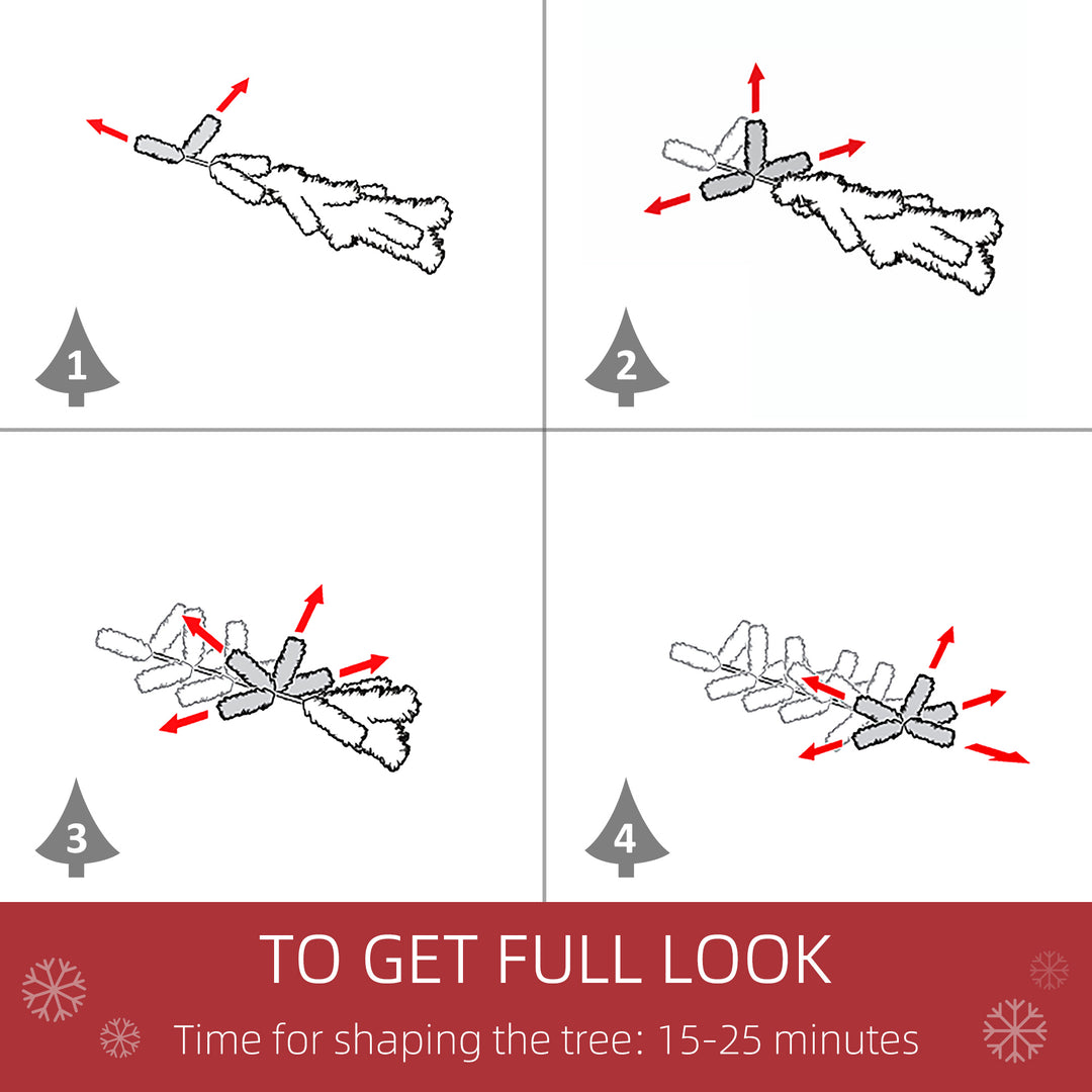 MCL 5FT Prelit Artificial Christmas Tree with Fibre Optics, Baubles Decoration, Golden Pot for Holiday, Home - Green