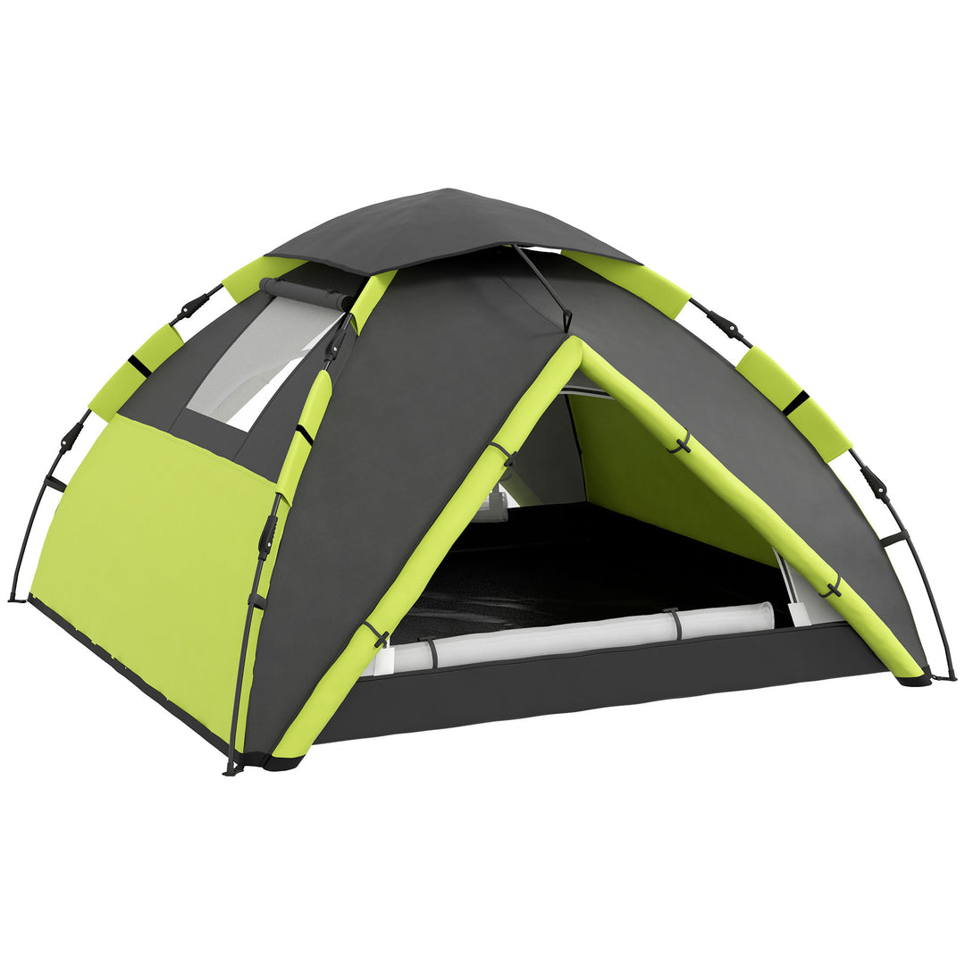 Two-Man One Room Camping Tent, with Accessories - Green