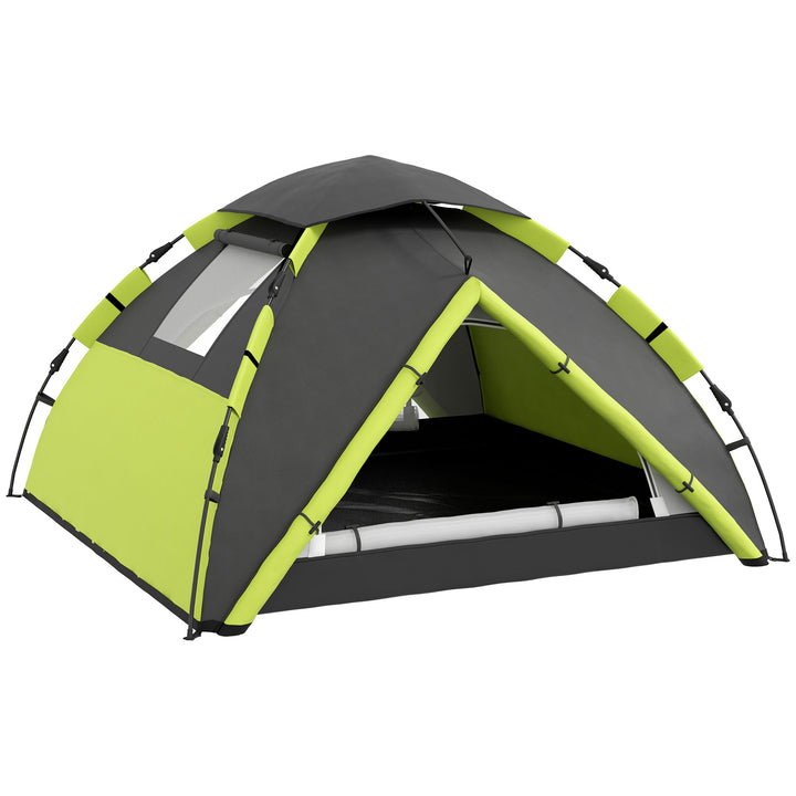 Two-Man One Room Camping Tent, with Accessories - Green