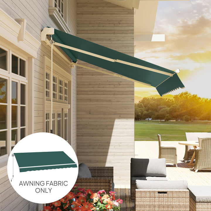 Awning Replacement Canopy, Water Resistant UPF 50+ Sun Shade Cover for 3 x 2.5 m Garden Awning (Fabric Only), Green