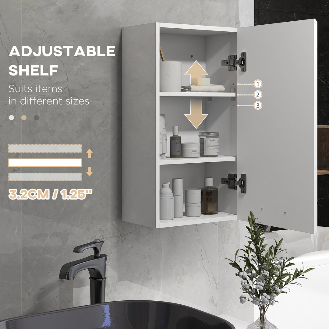 Bathroom Wall Cabinet, High Gloss Bathroom Storage Cabinet with Soft-C