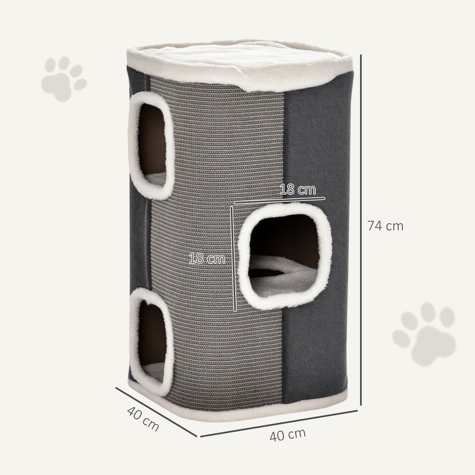 Cat Barrel Scratching Post Cat Tree for Indoor Cats Kitten Climbing Fr