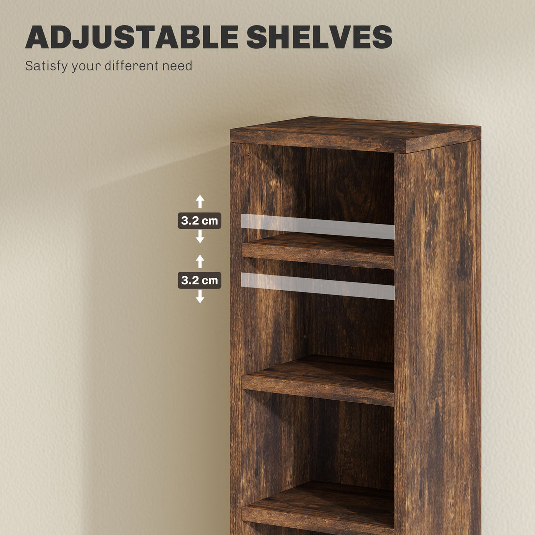 Set of Two 102 CD Storage Units - Mid Brown Wood-Effect