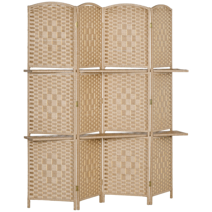 Freestanding Privacy Screen, 4 Panel Folding Room Divider for Living R