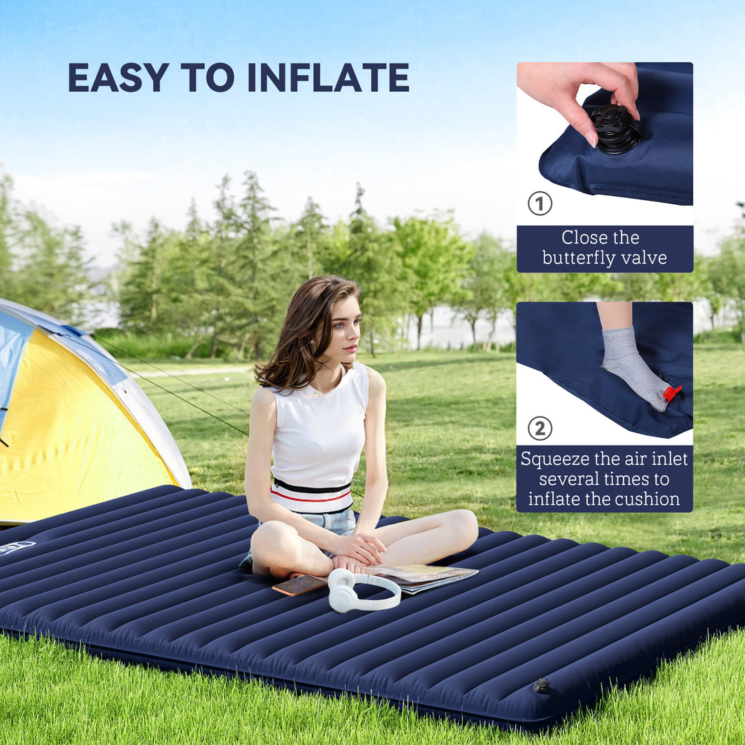 MCL 2 Person Camping Inflatable Mattress - Navy Blue