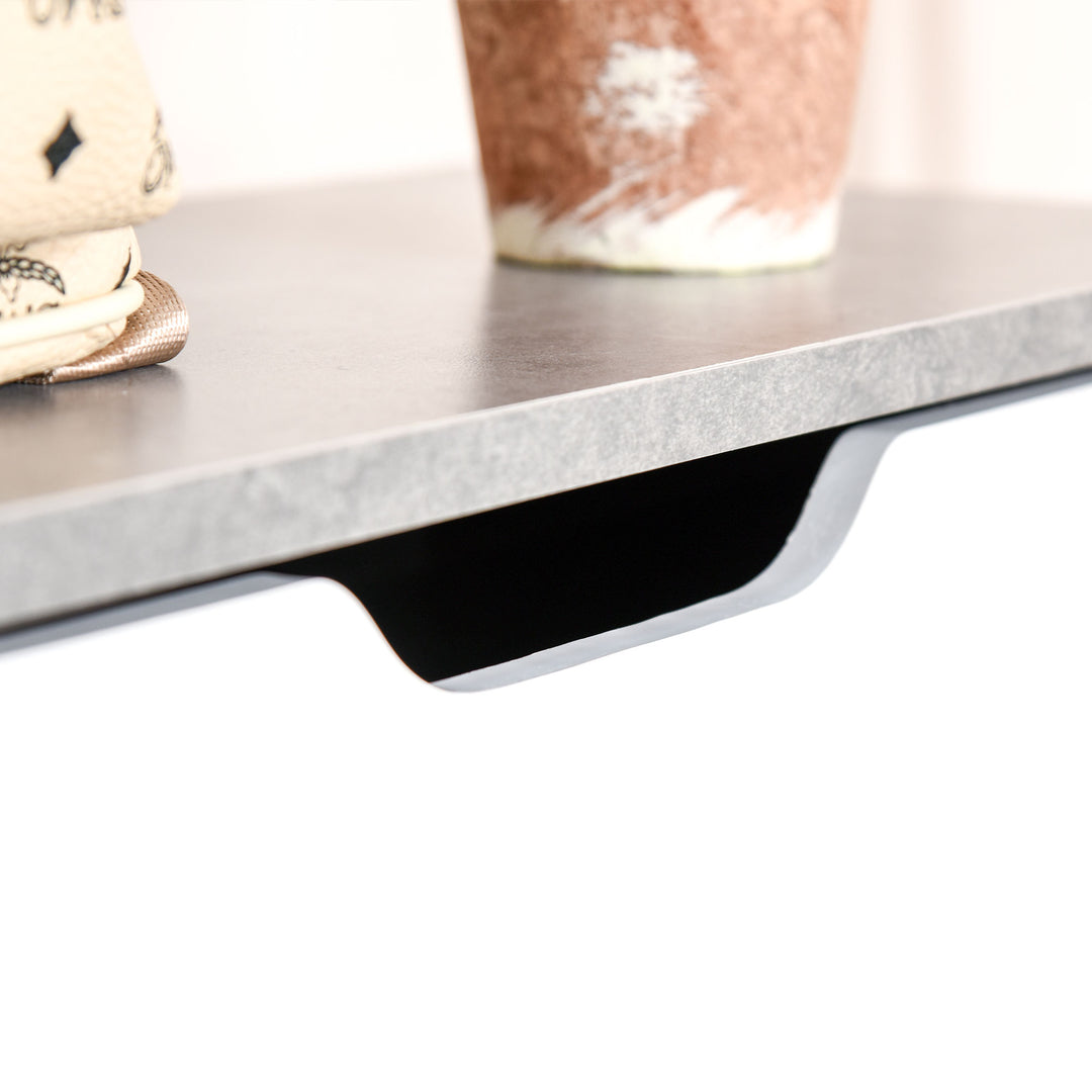 MCL Two Drawer Shoe Cabinet Home Storage Organiser w/ Groove Handles Adjustable Shelves Modern Boxy Rack Hallway Bedroom Furniture