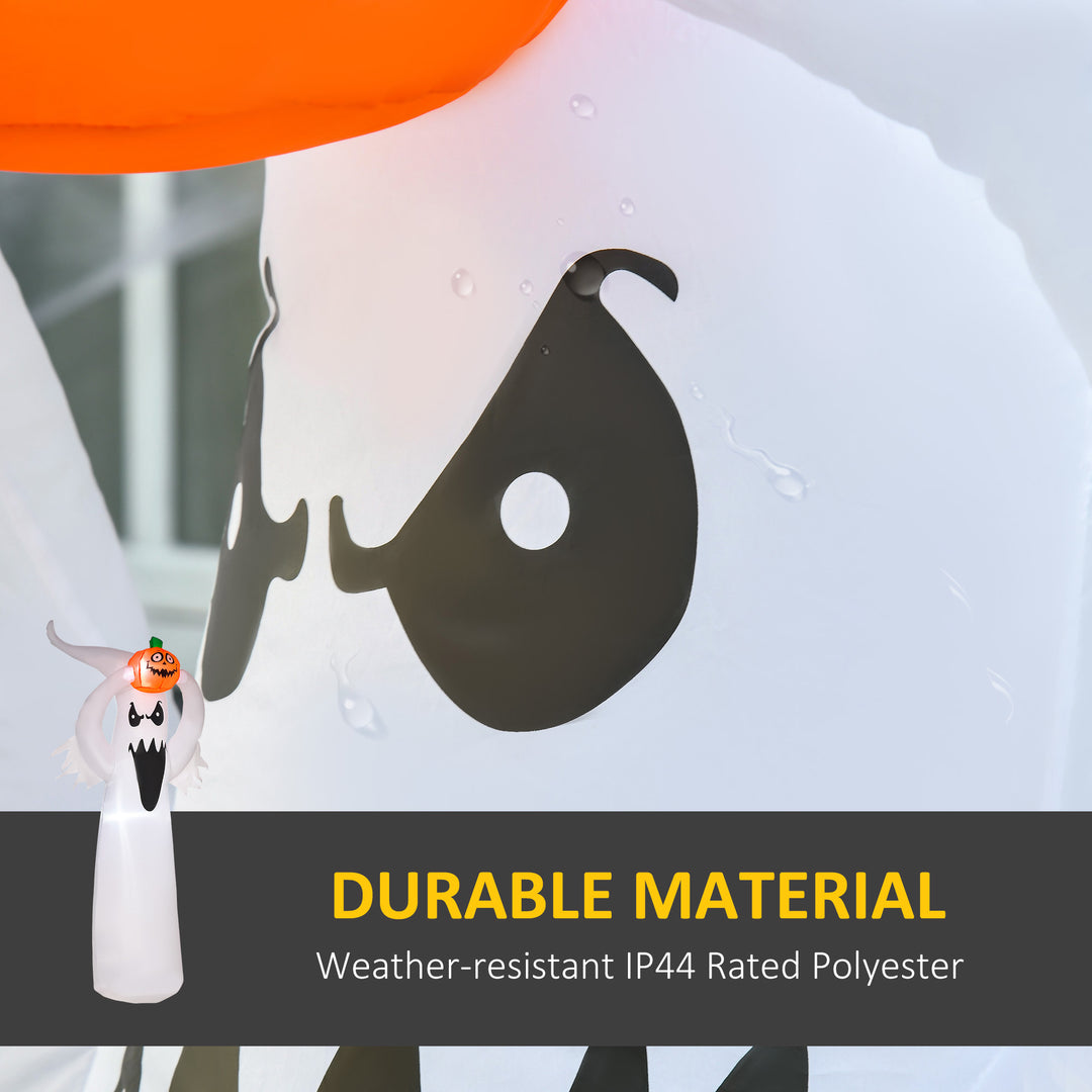 MCL 6FT 1.8m LED Halloween Inflatable Decoration Floating Ghost & Pumpkin Party Outdoors Yard Lawn