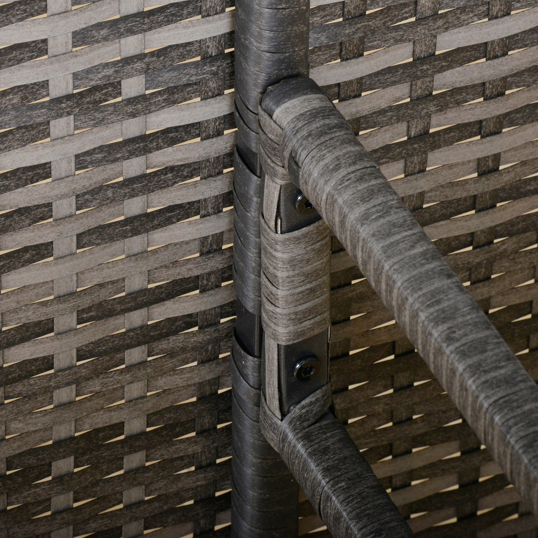 MCL 8 Seater Patio wicker Sofa Set ,Outdoor Couch with Table & Cushions, Grey