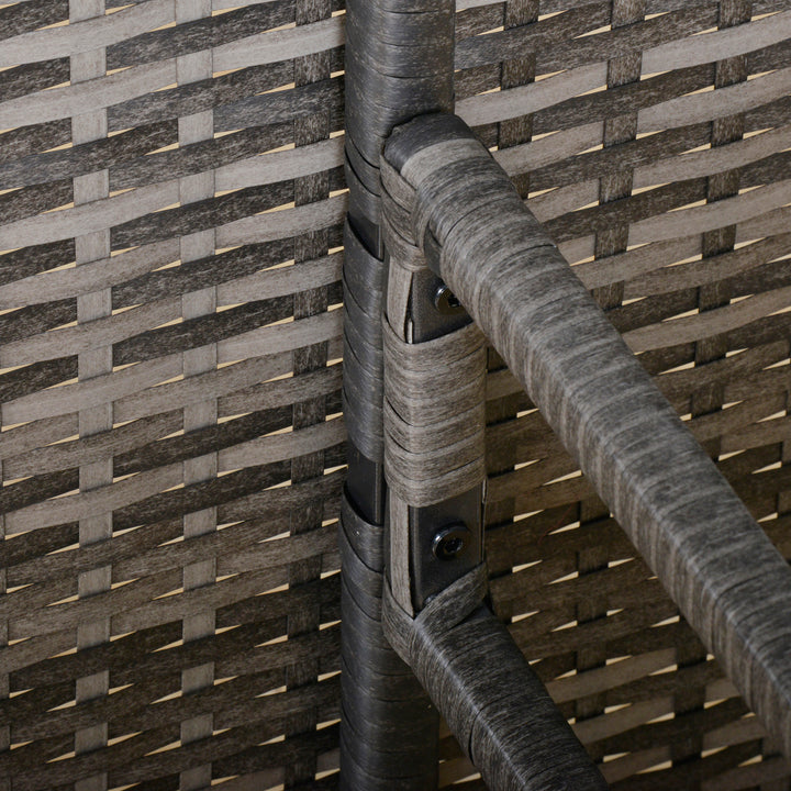 MCL 8 Seater Patio wicker Sofa Set ,Outdoor Couch with Table & Cushions, Grey