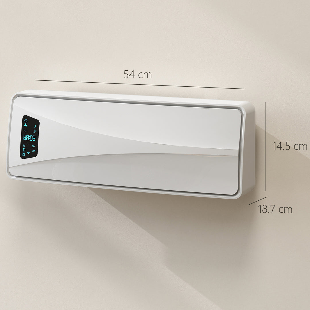2000W Ceramic Electric Heater with Fan, Adjustable Thermostat, Wall Mo