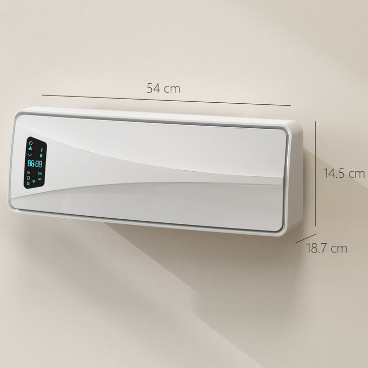 2000W Ceramic Electric Heater with Fan, Adjustable Thermostat, Wall Mo