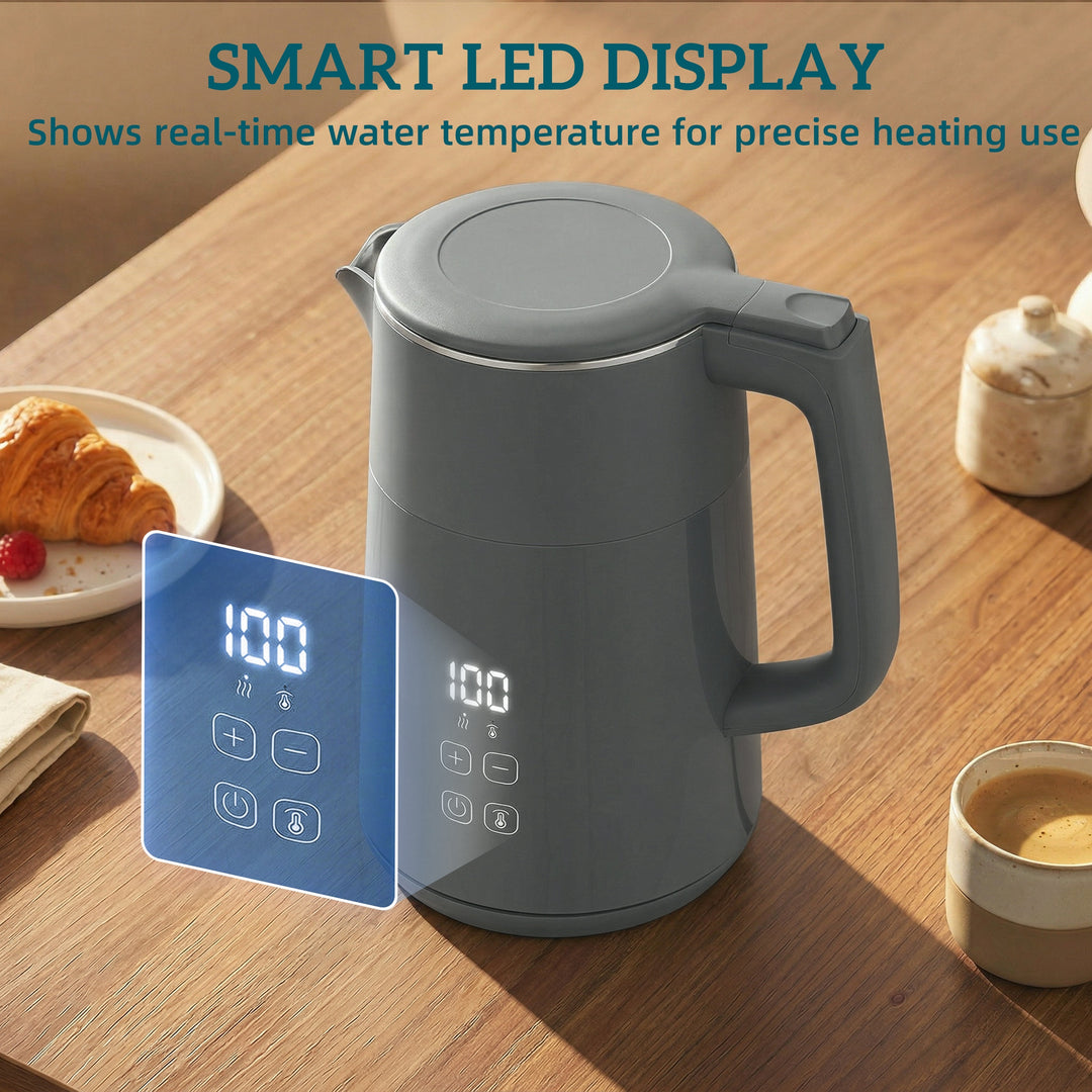 Electric Kettle, 1.7L Fast Boil 3kW Water Kettle with UK Strix Thermos