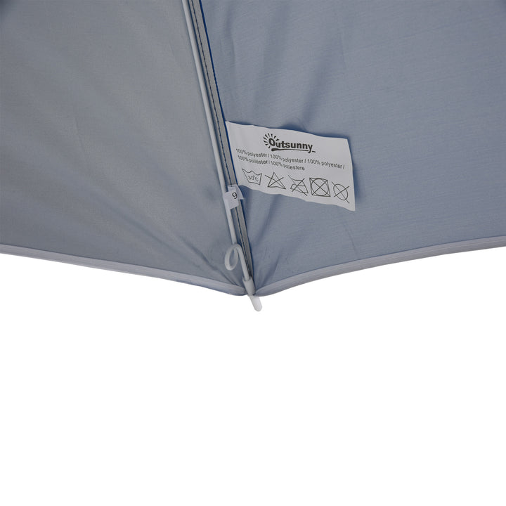 MCL 88" Arc 2.2M Fishing Umbrella Beach Parasol with Sides Brolly Shelter Canopy Shade with FREE Carry Bag Blue