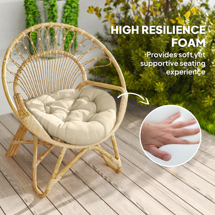 Set of Two Φ60cm Outdoor Cushions - Beige
