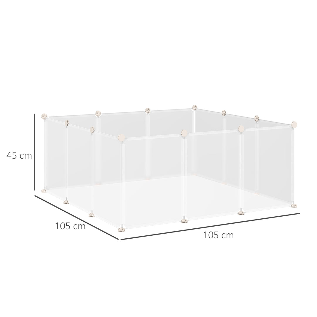 Pet Playpen DIY Small Guinea Pigs Hutches Fence 12 Panels for Kitten Bunny Chinchilla