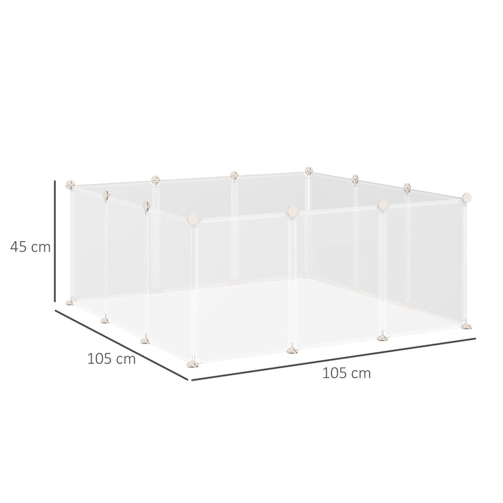 Pet Playpen DIY Small Guinea Pigs Hutches Fence 12 Panels for Kitten Bunny Chinchilla