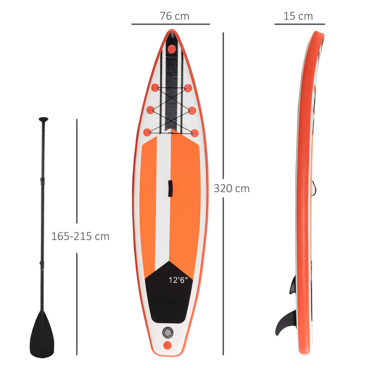 10'6" x 30" x 6" Inflatable Stand Up Paddle Board, Non-Slip Deck Board with Adj Paddle, ISUP Accessories and Carry Bag, for Youth Adults Beginner, White
