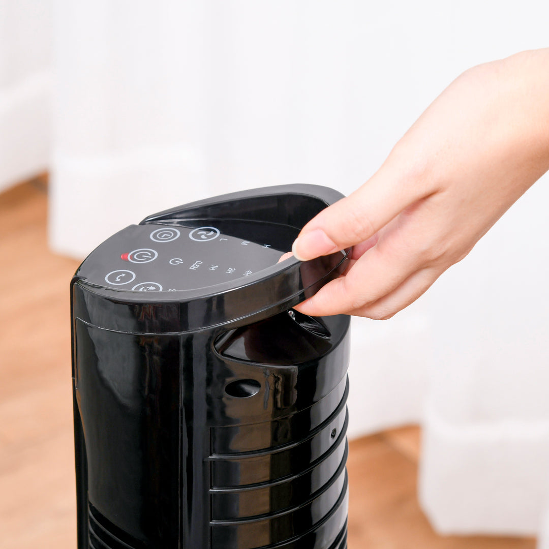 31" Freestanding Tower Fan, 3 Speed 3 Mode, 7.5H Timer, Oscillating, LED Panel, Remote Control, 31 Inch Standing Fan, Black
