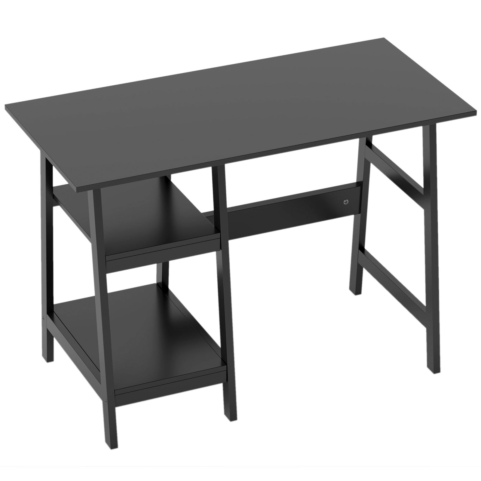 Compact Computer Desk with Storage Shelves, Study Table with Bookshelf, PC Table Workstation for Home Office, Study, Easy Assembly, 106 x 51cm, Black