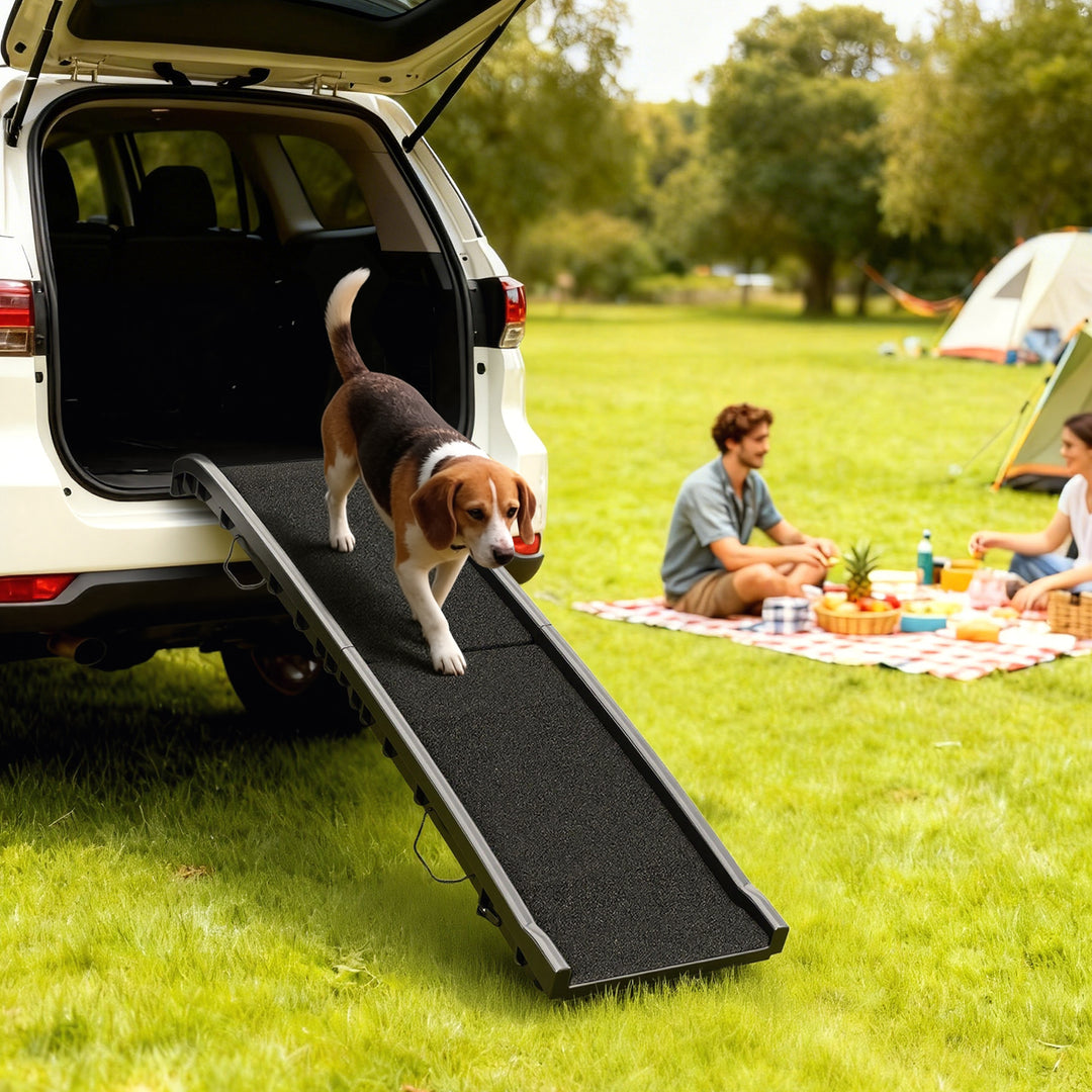 Foldable Dog Ramp with Frosted Anti-slip Surface, Portable &amp; Lightweig
