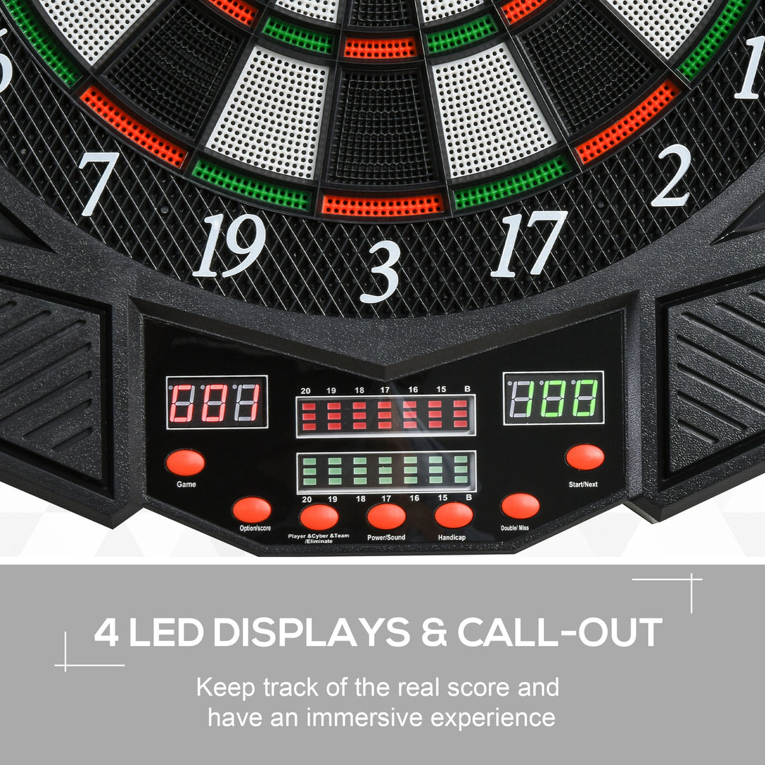 Dart Board Set, Electronic Dartboard with LED Digital Score Display, S