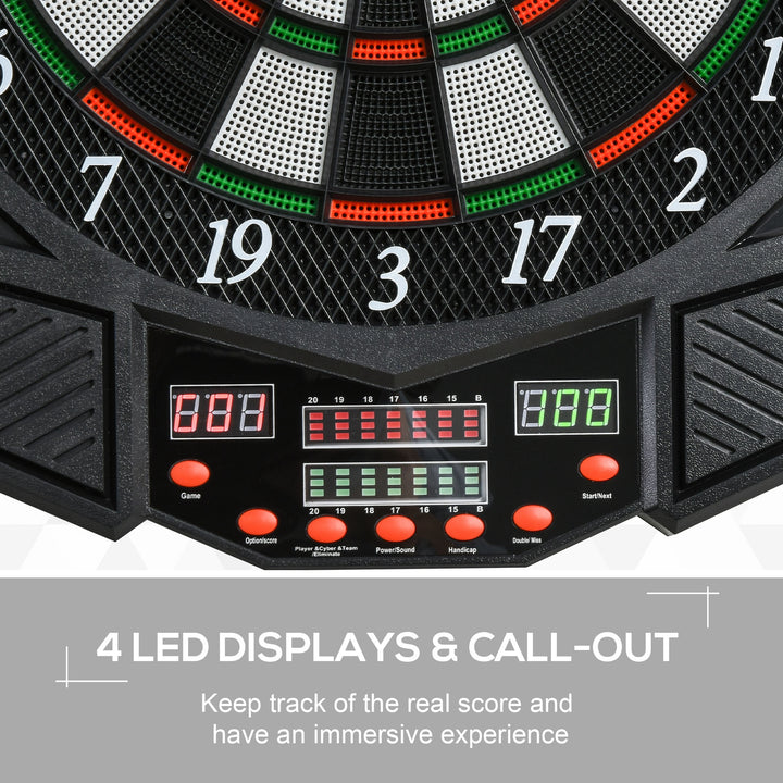 Dart Board Set, Electronic Dartboard with LED Digital Score Display, S