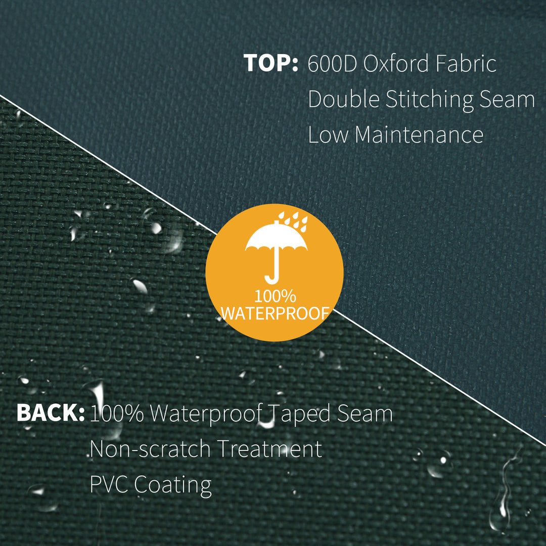 MCL Garden Patio Large Furniture Set Round Cover 600D Oxford Waterproof, Ф193 x 80H cm, Green