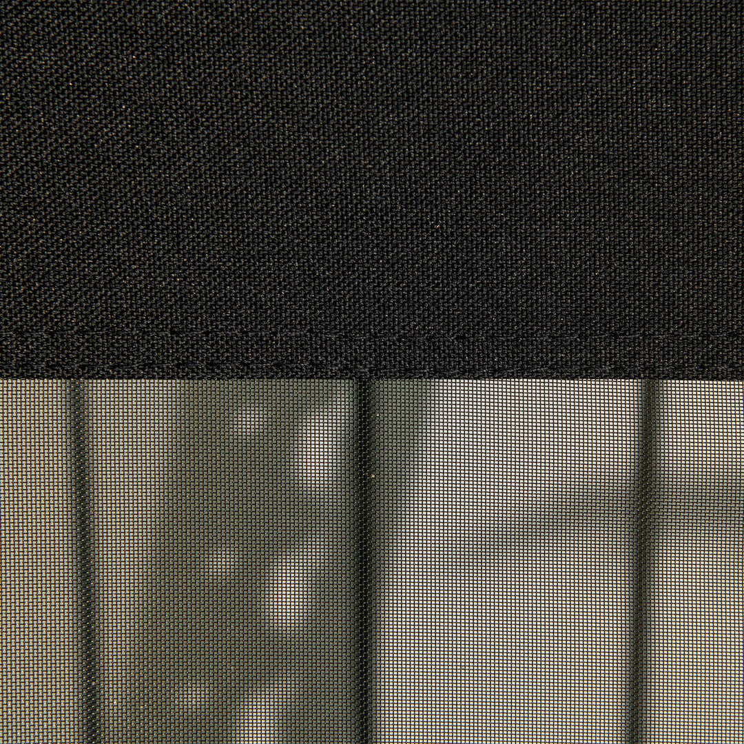 MCL Garden Recliner Chairs Set of 2, Outdoor Foldable Zero Gravity Chairs Set w/ Footstool and Detachable Headrest, Black