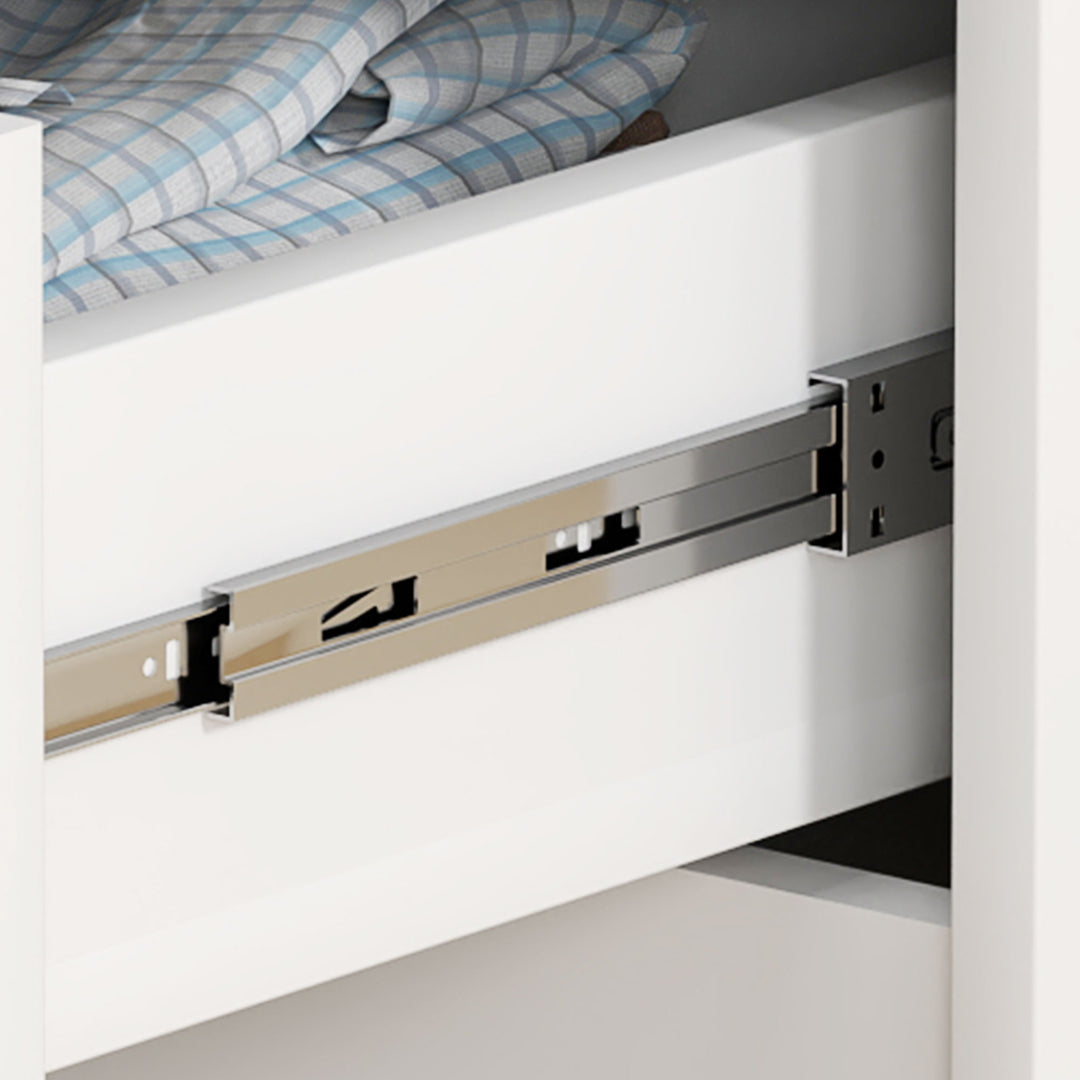 Chest of Four High Gloss Front Drawers - White