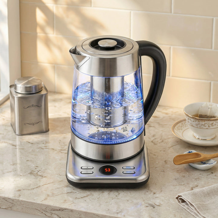 Electric Kettle, 1.7L Fast Boil 3KW Water Kettle with UK Strix Thermos