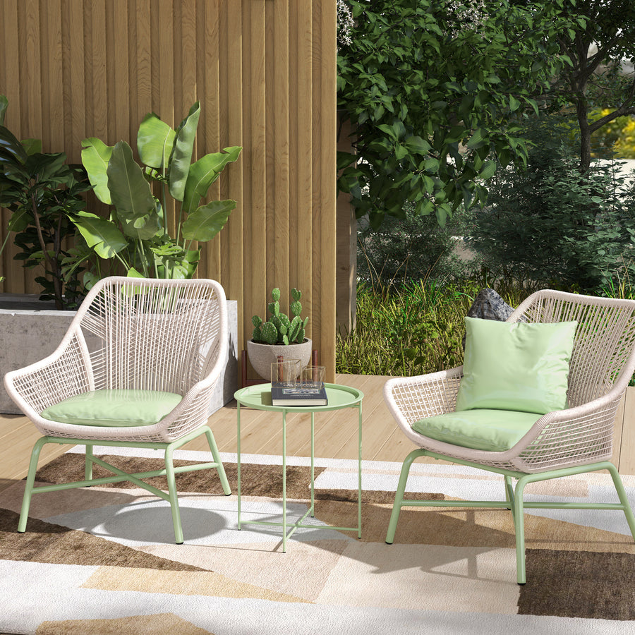 Steel Removable Tray Top Garden Table - Green