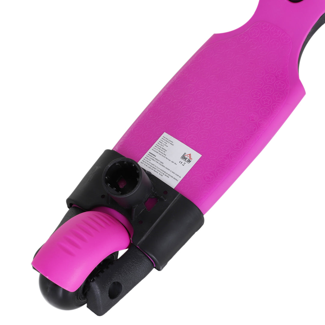 Adjustable Kids Toddler Scooter, with Removable Seat, Back Handle, Pink