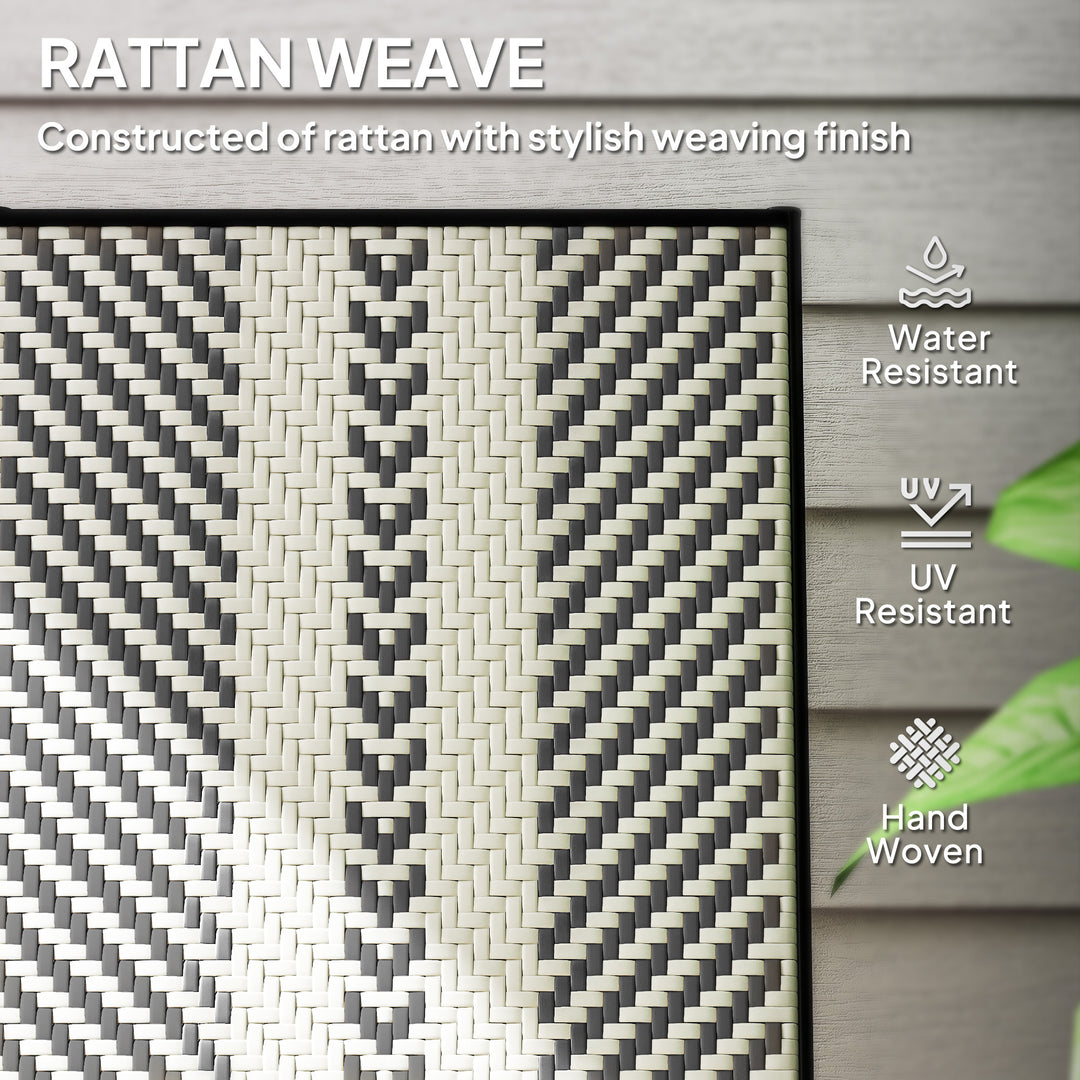 Rattan Reclining Garden Chairs - Black