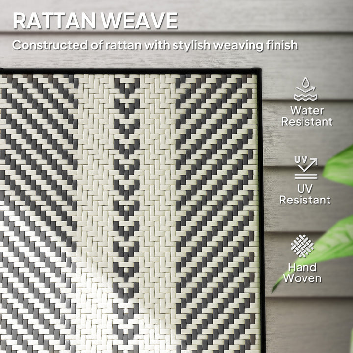 Rattan Reclining Garden Chairs - Black