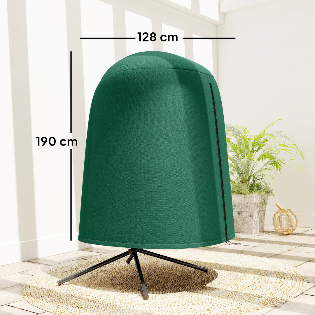 190 x Φ128cm Hanging Egg Chair Furniture Cover - Green