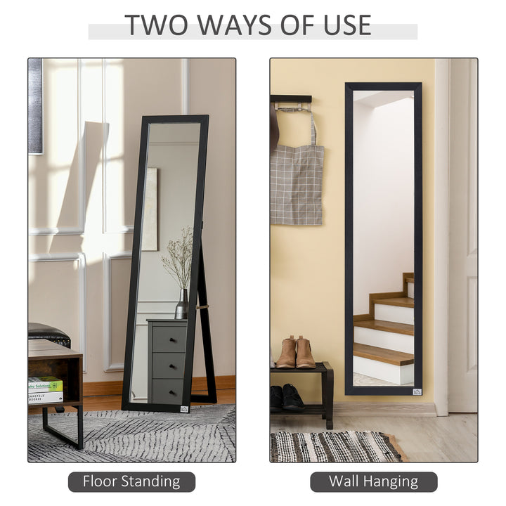 Full Length Mirror for Bedroom, Free Standing Dressing Mirror, Wall Mirror for Living Room, 37 x 154 cm, Black