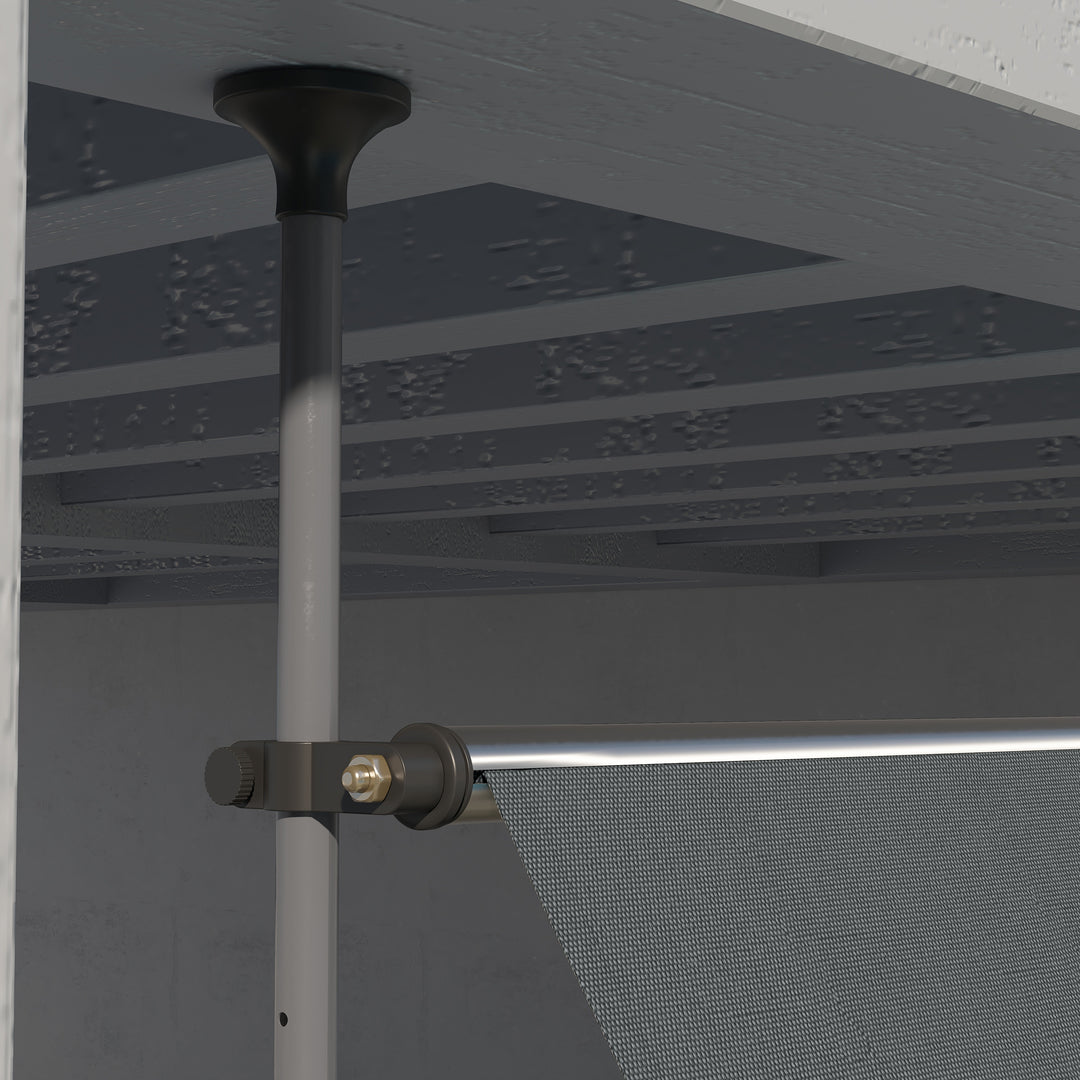 3.5 x 1.2m Manual Retractable Awning - Grey