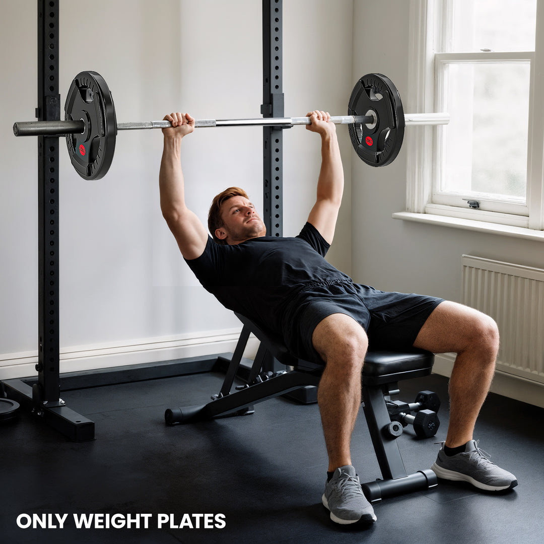 Olympic Weight Plate, 2"/5cm Weight Disc with Tri-Grips, 20kg Dumbbell