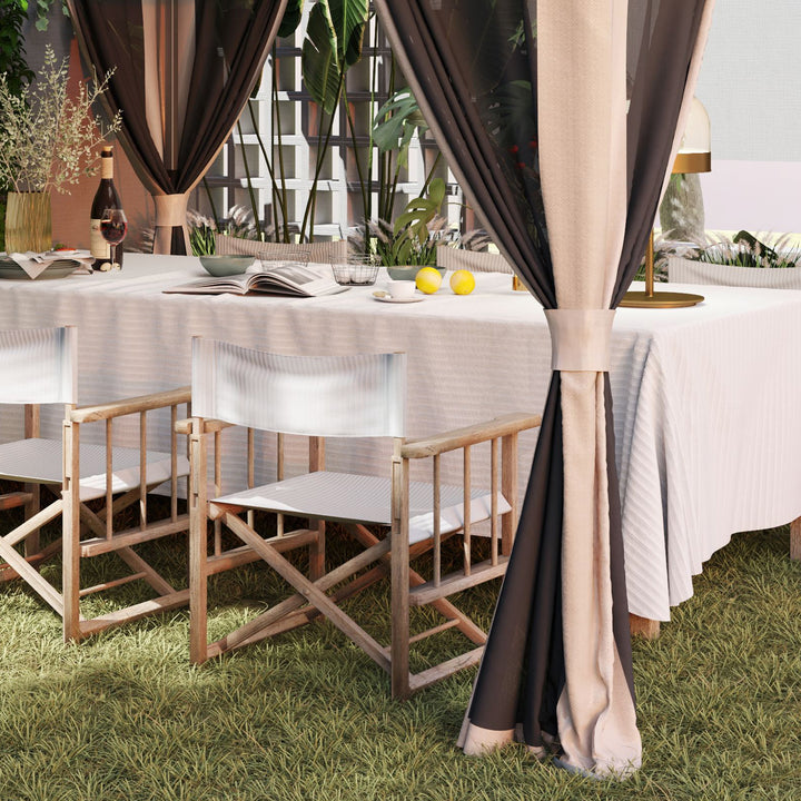 3.6 x 3.6m Pop-Up Gazebo, with Accessories - Beige