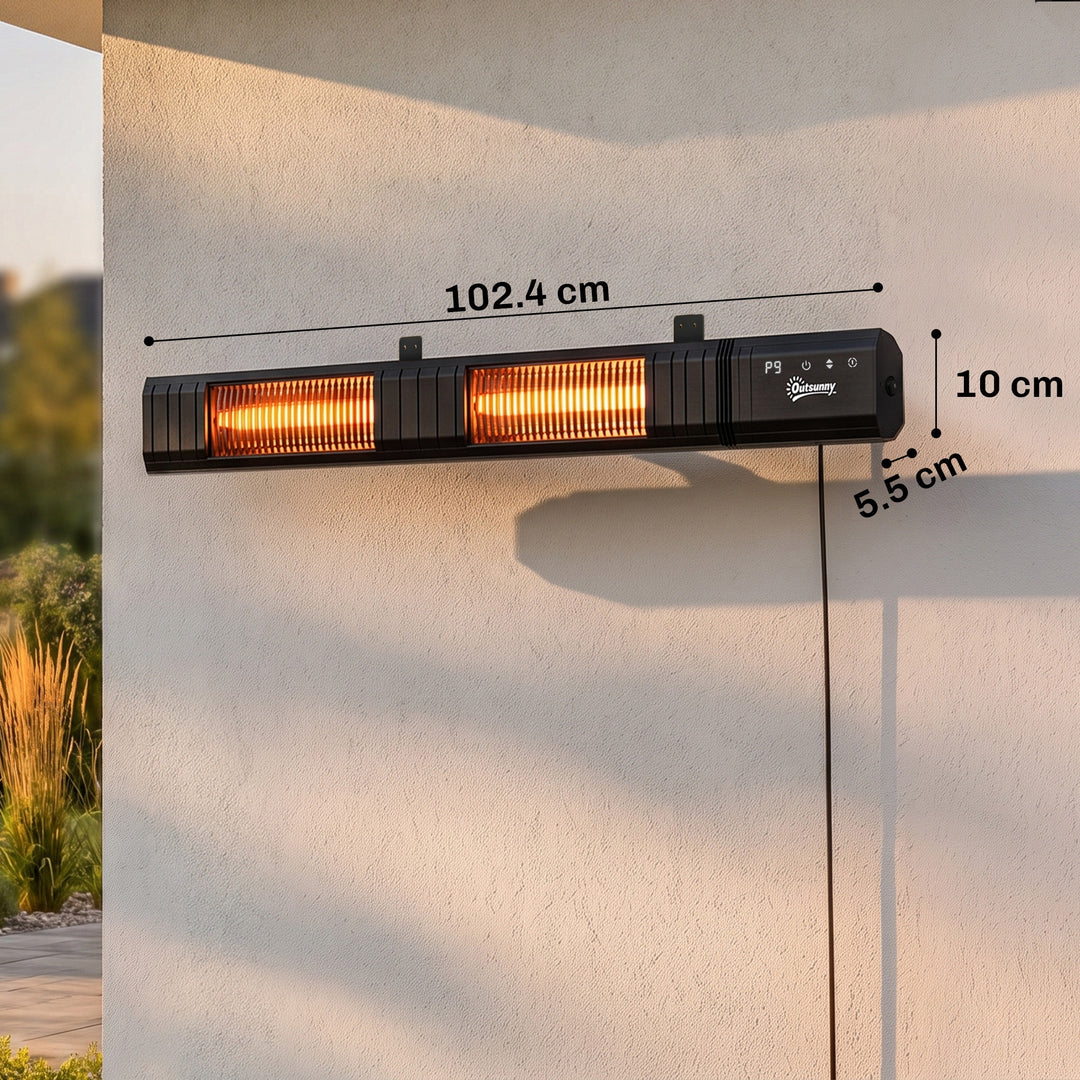 3000 W Electric Infrared Patio Heater, Wall Mounted IP65 Garden - view 3